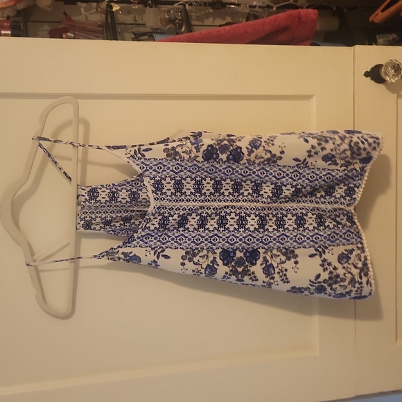Floral blue tank - Picture 1 of 2